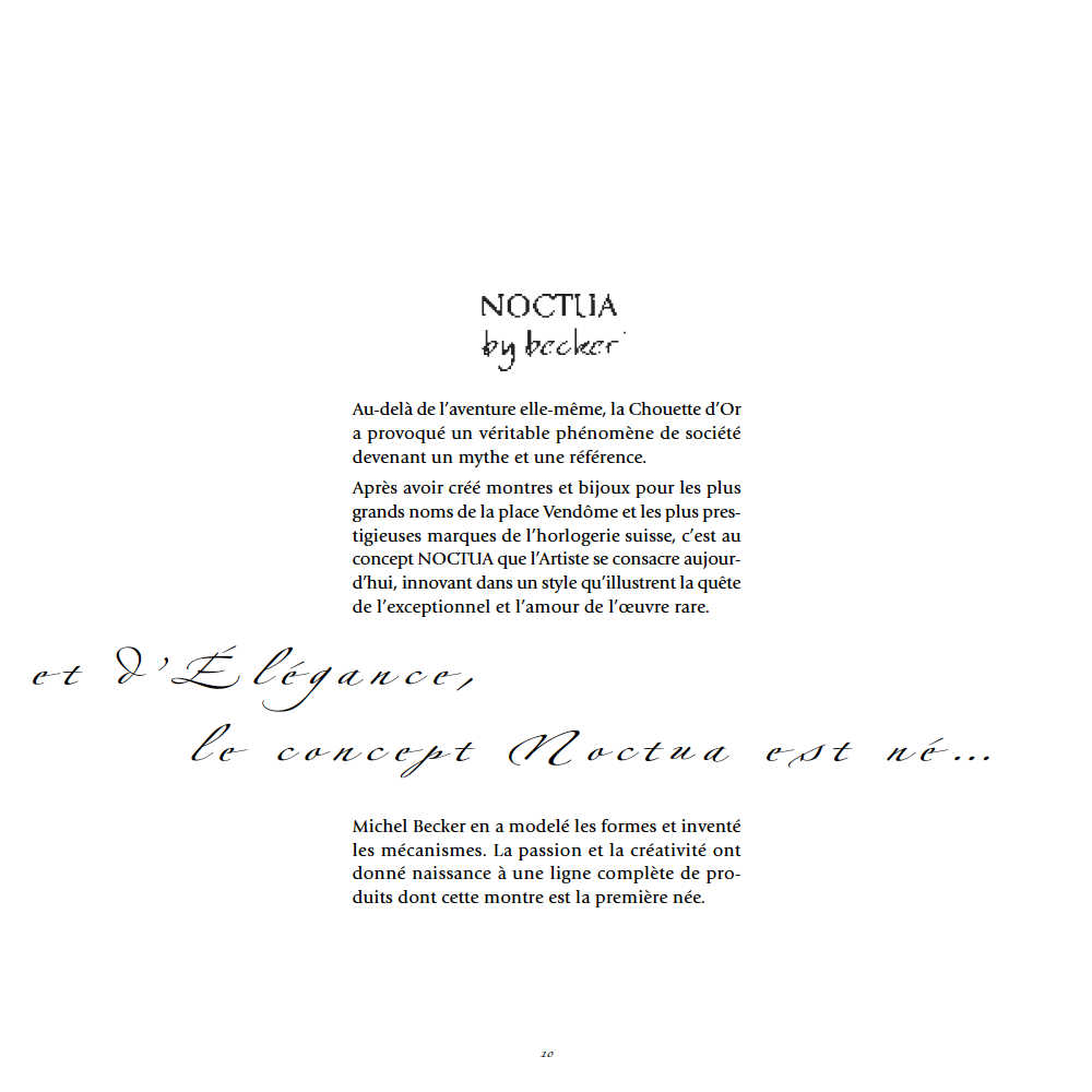 MONTRE NOCTUA - LA CHOUETTE D'OR par Michel BECKER livret-écrin de présentation page 10